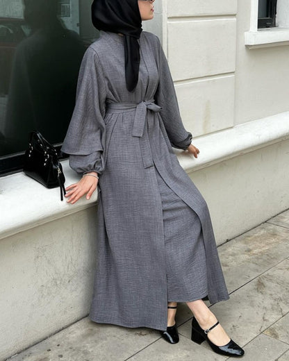 Abaya Kimono Dos Piezas Lino