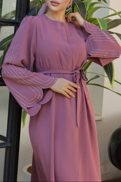 Flower Style Sleeve Abaya