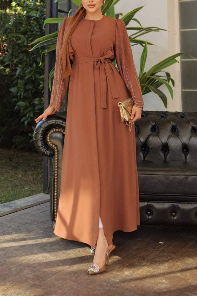 Flower Style Sleeve Abaya