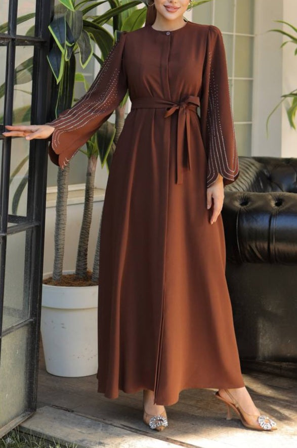 Flower Style Sleeve Abaya